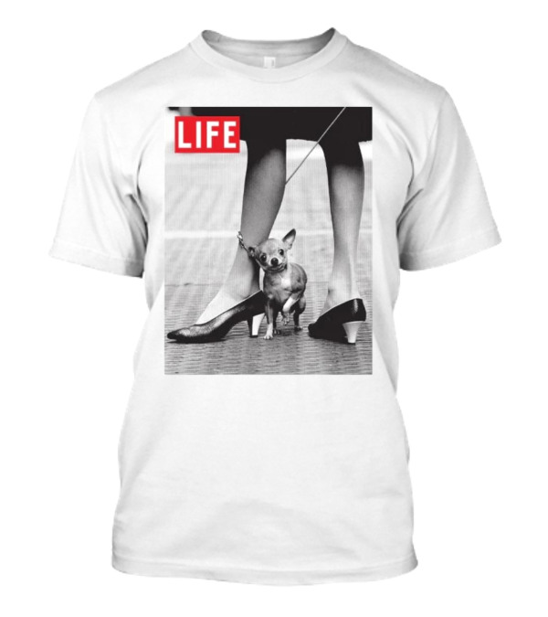 LIFE Magazine Chihuahua Black And White Retro Photography T-Shirt