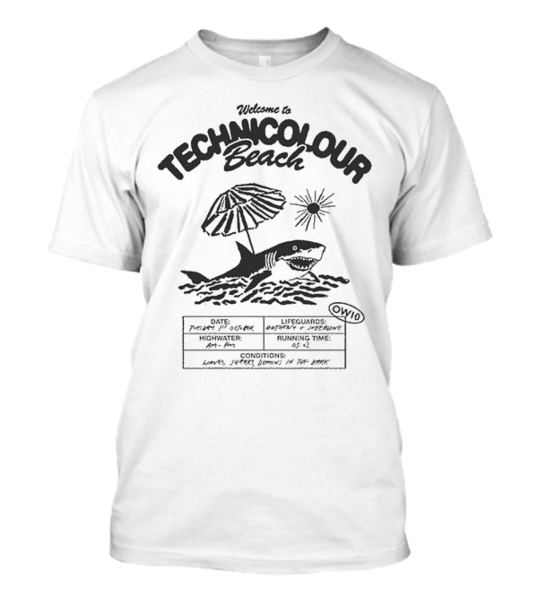 Welcome To Technicolour Beach Shark Lifeguards And Demons T-Shirt