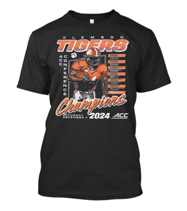 Clemson Tigers ACC Conference Champions 2024 Football December 7 T-Shirt