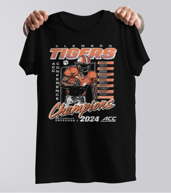 Clemson Tigers ACC Conference Champions 2024 Football December 7 T-Shirt