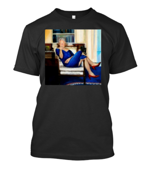 Bill Clinton Blue Dress Portrait In Jeffrey Epstein’s Home T-Shirt