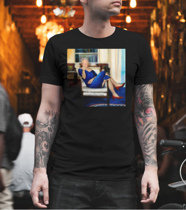 Bill Clinton Blue Dress Portrait In Jeffrey Epstein’s Home T-Shirt