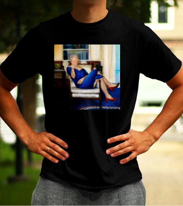 Bill Clinton Blue Dress Portrait In Jeffrey Epstein’s Home T-Shirt
