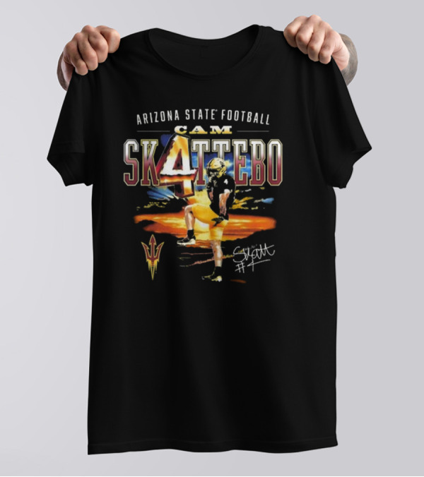 Arizona State Football Cam Skattebo Signature #4 T-Shirt