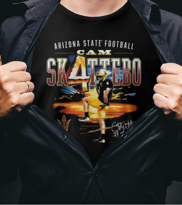 Arizona State Football Cam Skattebo Signature #4 T-Shirt