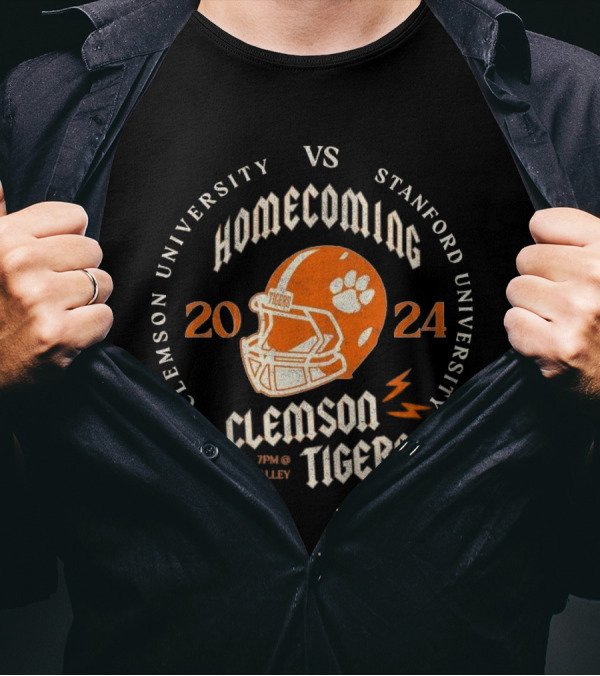 Clemson University Homecoming 2024 Vs Stanford University 7PM Death Valley Clemson Tigers T-Shirt