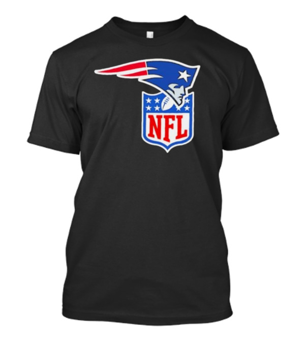 New England Patriots NFL Shield Logo Mashup T-Shirt