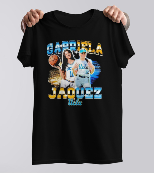 Gabriela Jaquez UCLA Bruins 10 32 Vintage Basketball Dual Image T-Shirt