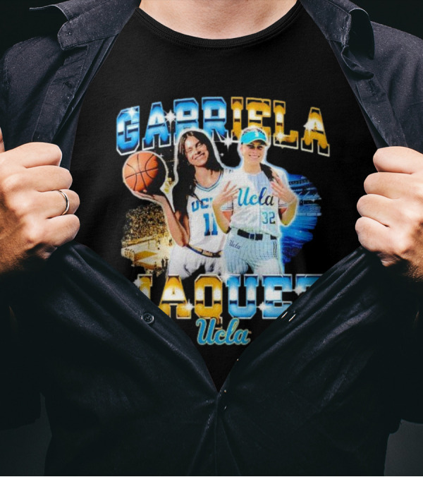 Gabriela Jaquez UCLA Bruins 10 32 Vintage Basketball Dual Image T-Shirt