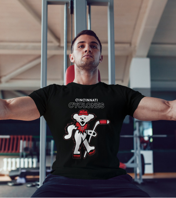 Cincinnati Cyclones Hockey With Grateful Dead Style Bear 2025 T-Shirt