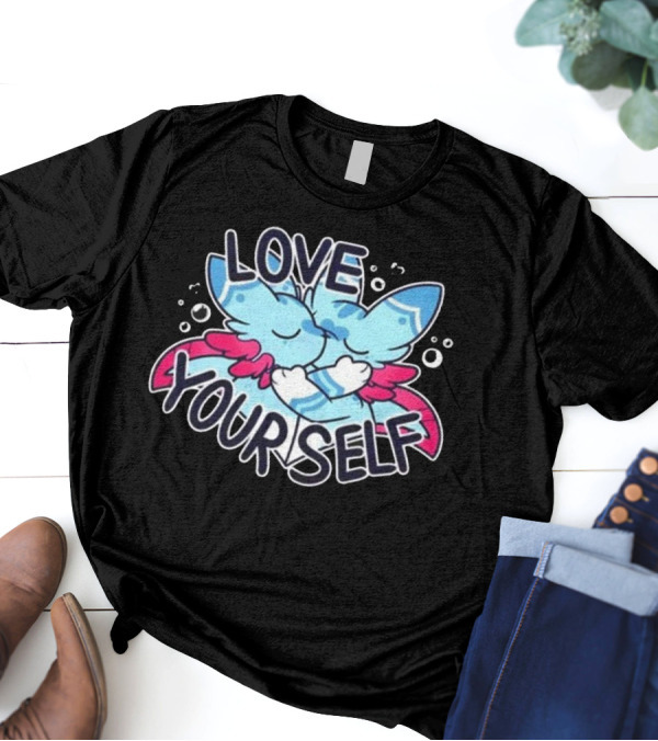 LOVE YOURSELF Kissing Creatures Embrace T-Shirt