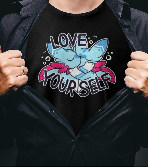 LOVE YOURSELF Kissing Creatures Embrace T-Shirt