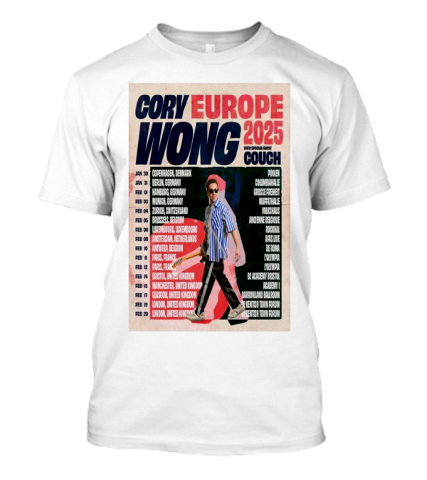Cory Wong Europe 2025 Tour Dates With Special Guest Couch T-Shirt