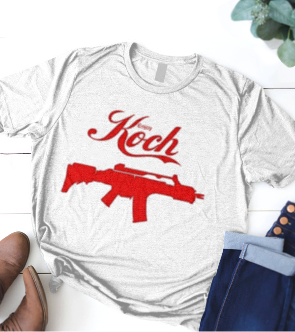 Enjoy Koch Heckler And Koch Coca Cola Style Red Gun T-Shirt
