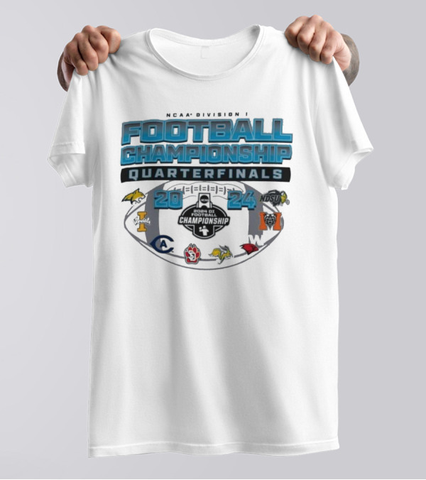NCAA Division I Football Championship Quarterfinals 2024 Logos And Teams T-Shirt