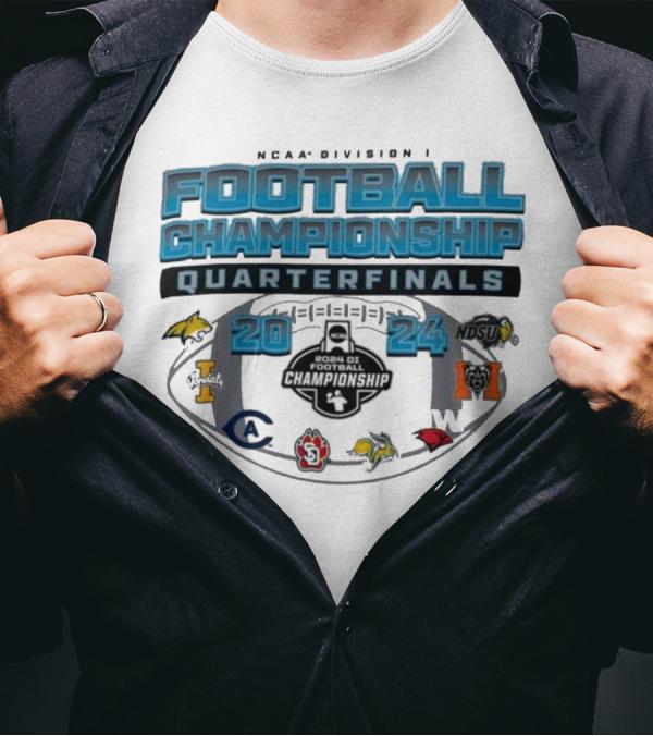 NCAA Division I Football Championship Quarterfinals 2024 Logos And Teams T-Shirt