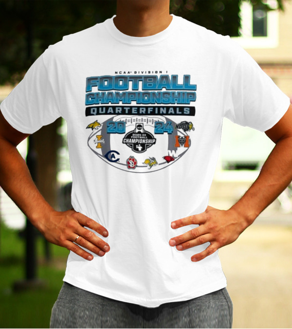 NCAA Division I Football Championship Quarterfinals 2024 Logos And Teams T-Shirt