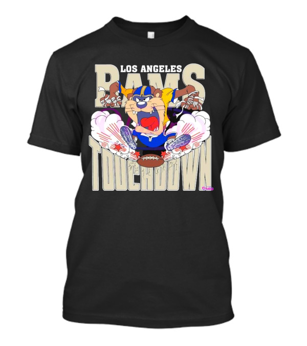 Los Angeles Rams Touchdown Tasmanian Devil NFL 2025 T-Shirt