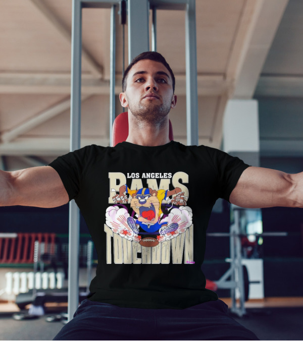 Los Angeles Rams Touchdown Tasmanian Devil NFL 2025 T-Shirt