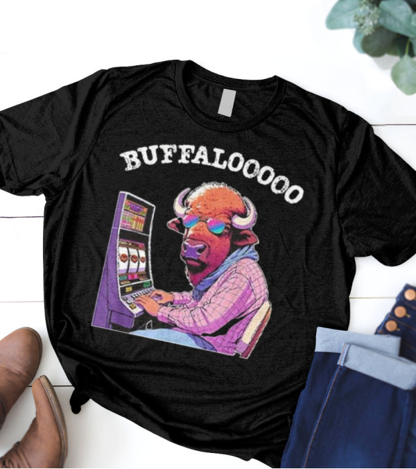 BUFFALOOOOO Lucky Buffalo Casino Slot Machine Gambling T-Shirt
