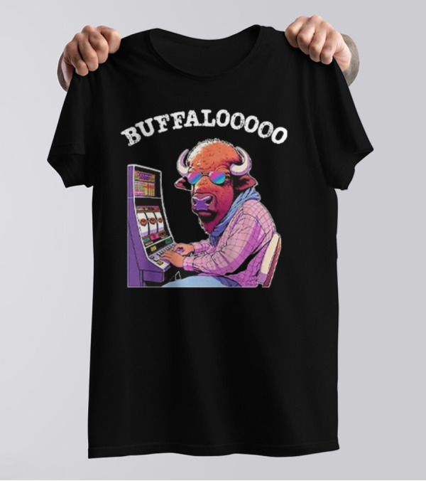 BUFFALOOOOO Lucky Buffalo Casino Slot Machine Gambling T-Shirt