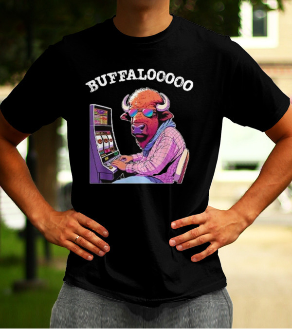 BUFFALOOOOO Lucky Buffalo Casino Slot Machine Gambling T-Shirt