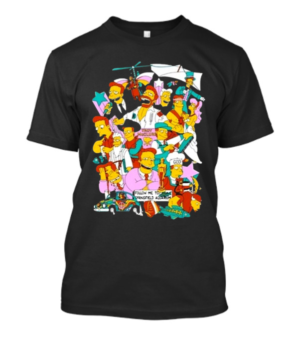 Troy McClure Springfield Aquarium Adventure Icons T-Shirt