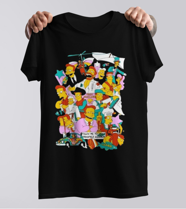 Troy McClure Springfield Aquarium Adventure Icons T-Shirt