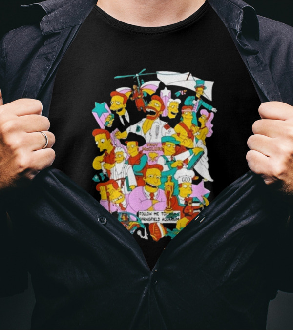 Troy McClure Springfield Aquarium Adventure Icons T-Shirt
