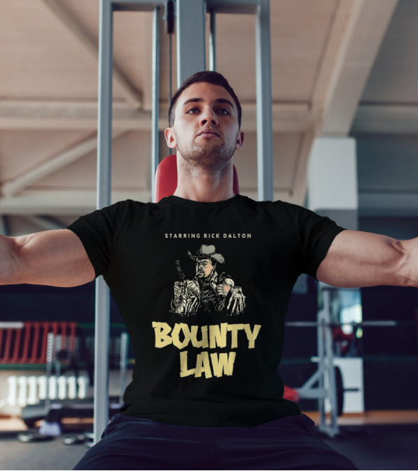 Starring Rick Dalton Bounty Law Cowboy Drawing T-Shirt