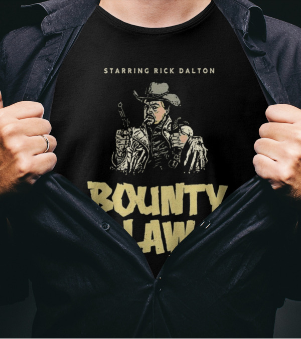 Starring Rick Dalton Bounty Law Cowboy Drawing T-Shirt