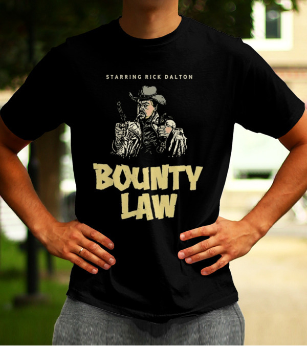 Starring Rick Dalton Bounty Law Cowboy Drawing T-Shirt