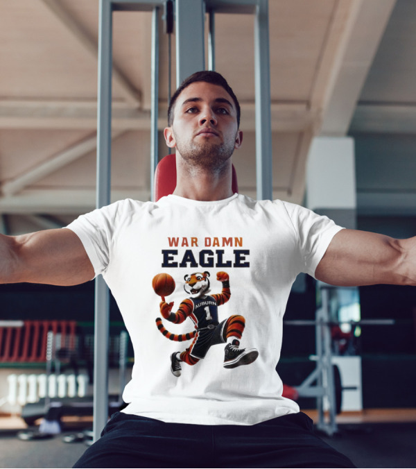 NCAA Auburn Tigers War Damn Eagle 2025 Mascot Basketball Tiger T-Shirt