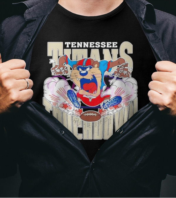 Tennessee Titans NFL Touchdown Tasmanian Devil 2025 T-Shirt