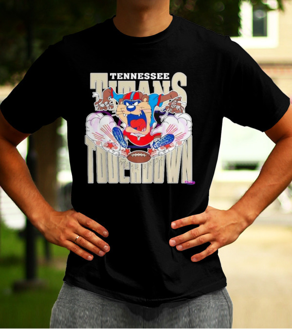 Tennessee Titans NFL Touchdown Tasmanian Devil 2025 T-Shirt