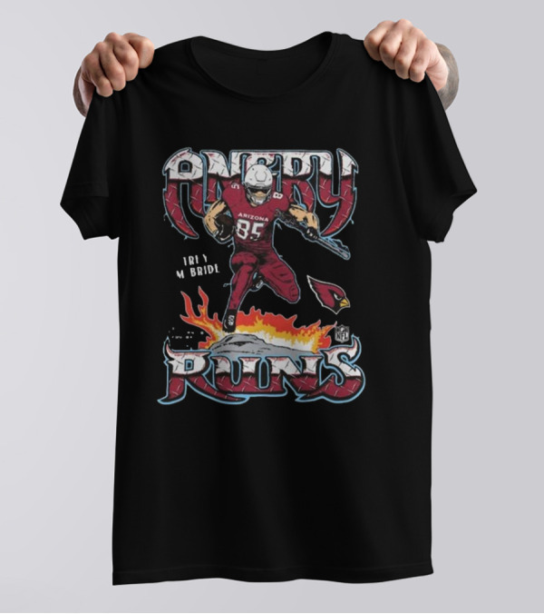 Trey McBride Arizona Angry Runs Cardinals NFL T-Shirt