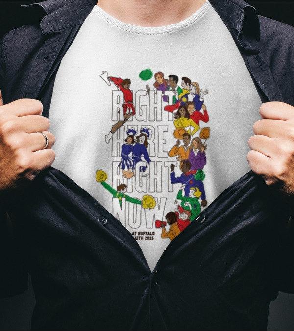 RIGHT HERE RIGHT NOW Denver At Buffalo January 12th 2025 T-Shirt