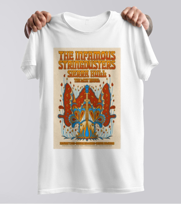 The Infamous Stringdusters Sierra Hull The Last Revel January 11 2025 Mission Ballroom Denver CO Psychedelic Mandolin T-Shirt