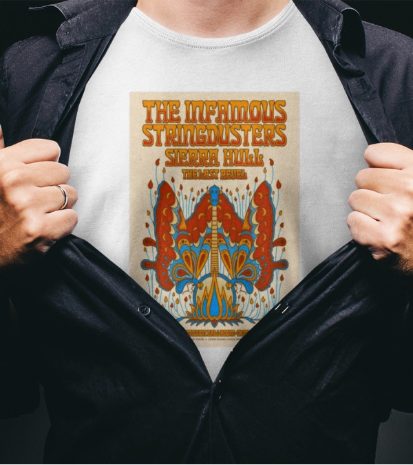 The Infamous Stringdusters Sierra Hull The Last Revel January 11 2025 Mission Ballroom Denver CO Psychedelic Mandolin T-Shirt