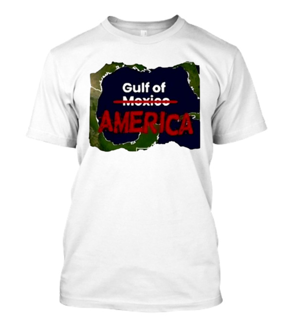 Gulf Of America Map Text T-Shirt