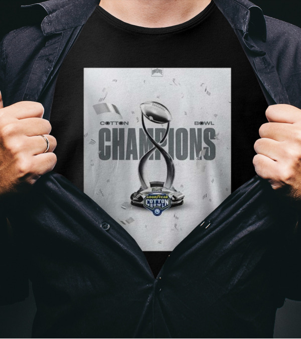 Cotton Bowl Champions Ohio State Buckeyes 2025 CFB Playoffs NCAA Division Trophy Iconic Victory T-Shirt