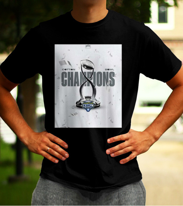 Cotton Bowl Champions Ohio State Buckeyes 2025 CFB Playoffs NCAA Division Trophy Iconic Victory T-Shirt