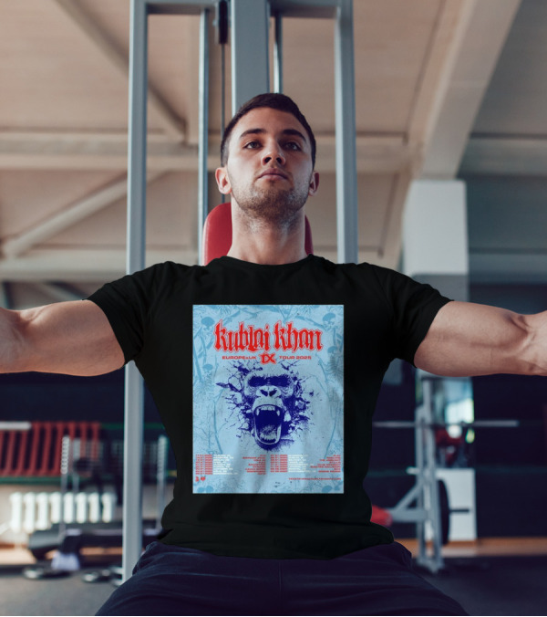 Kublai Khan TX Europe UK Tour 2025 Scream Poster With Dates T-Shirt