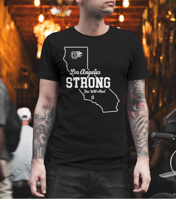 Los Angeles Strong Few Will Hunt California Map Eagle Head T-Shirt