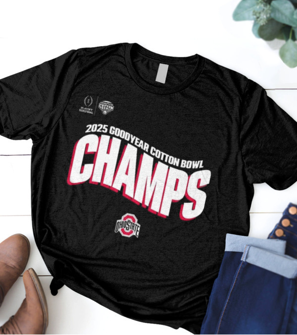 Ohio State Buckeyes 2025 Goodyear Cotton Bowl Champs College Football Playoff Semifinal T-Shirt