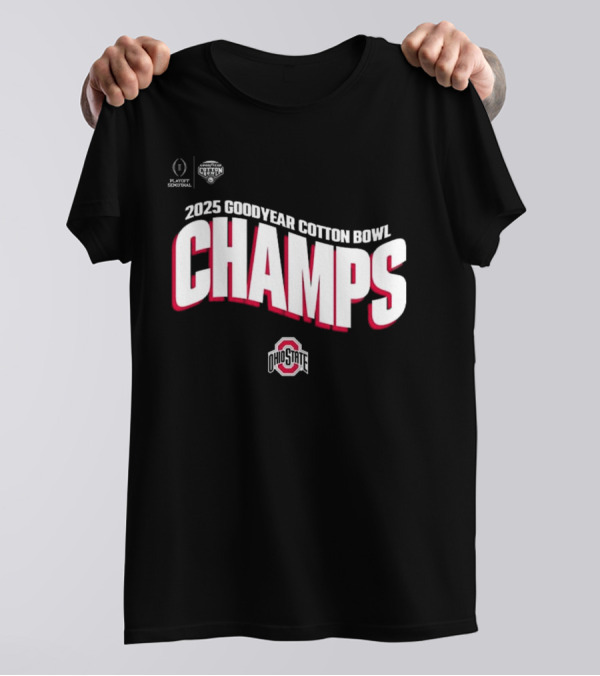 Ohio State Buckeyes 2025 Goodyear Cotton Bowl Champs College Football Playoff Semifinal T-Shirt