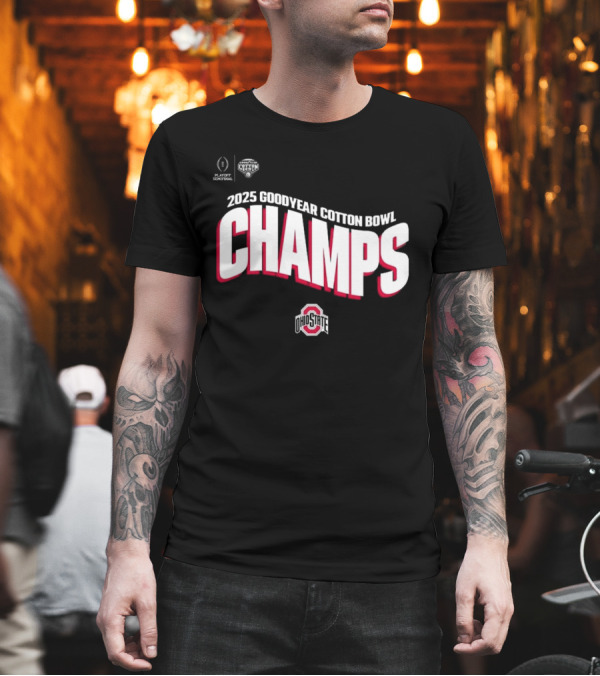 Ohio State Buckeyes 2025 Goodyear Cotton Bowl Champs College Football Playoff Semifinal T-Shirt