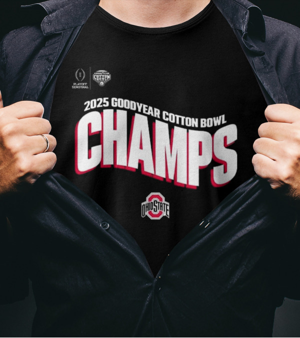 Ohio State Buckeyes 2025 Goodyear Cotton Bowl Champs College Football Playoff Semifinal T-Shirt