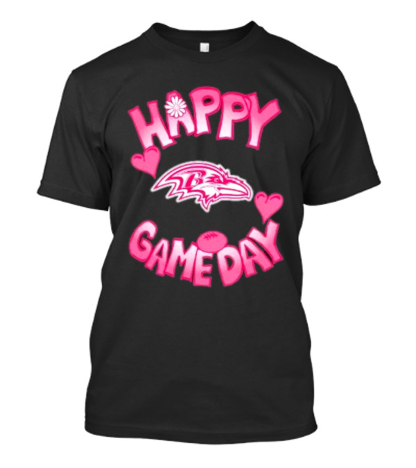 Valentine's Day Baltimore Ravens Happy Gameday 2025 Love Hearts Football T-Shirt