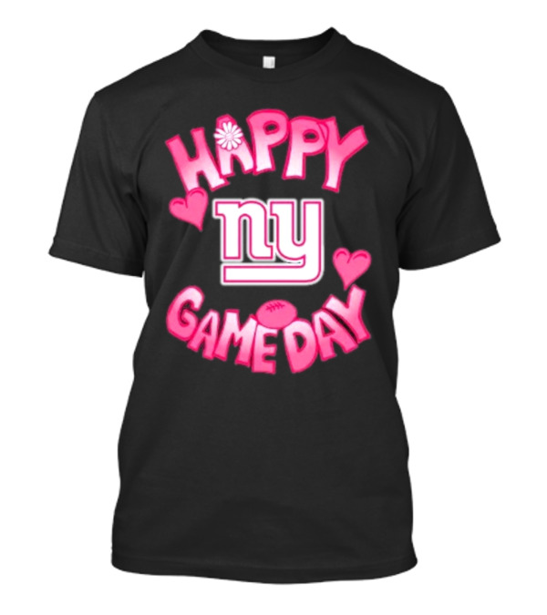 Valentine's Day New York Giants Happy Gameday 2025 NY Heart Football Fan T-Shirt